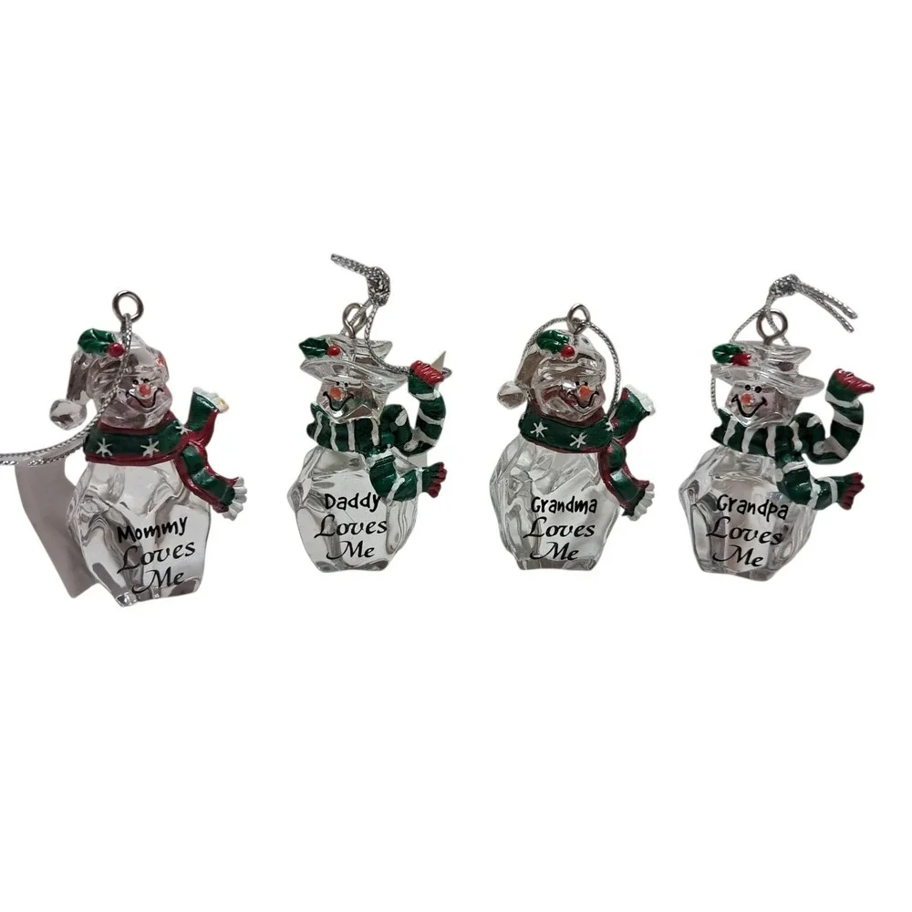 Ganz Crystal Clear‎ Acrylic Christmas Ornaments Set Of 4 About 2